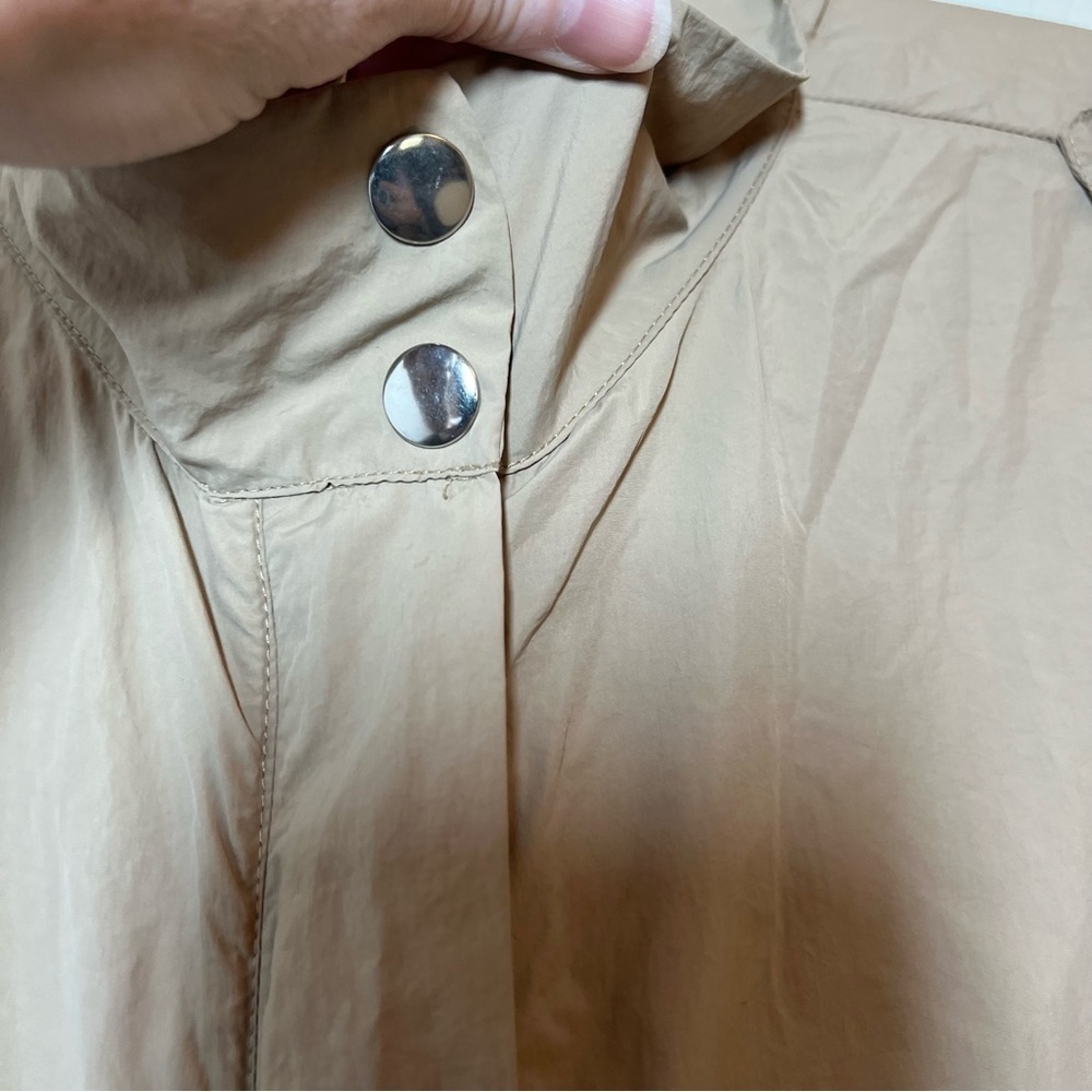 UNIF x Urban Outfitters Beige Zip Windbreaker Trench Size Small - Picture 7 of 11